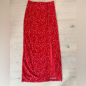 Free People high waisted slit skirt